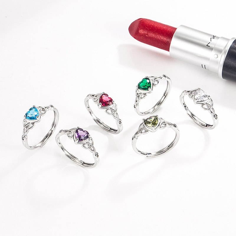 Multicolor Heart-shaped Emerald Zircon Ring High quality gold designer diamond ring rings designer for women engagement men love ring moissanite rings