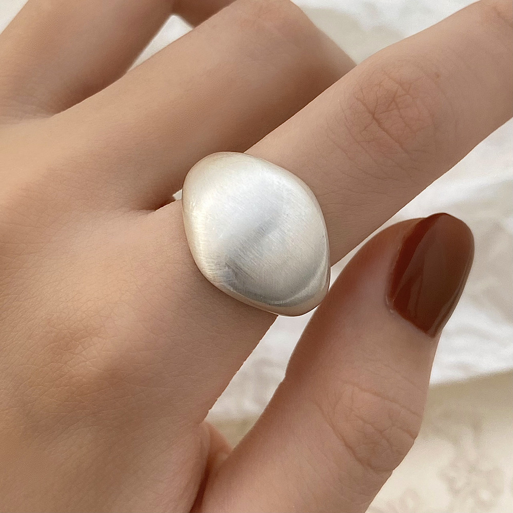 Brushed ring for womens index finger High quality gold designer diamond rings designer for women engagement men love ring rings ins trendy simple ring - view 4