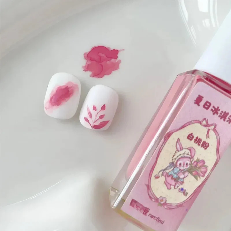 Nail Art 6 Colors 6ML Summer Ice Cream Dye Solution Creative Pattern DIY n Women Decoration 251106