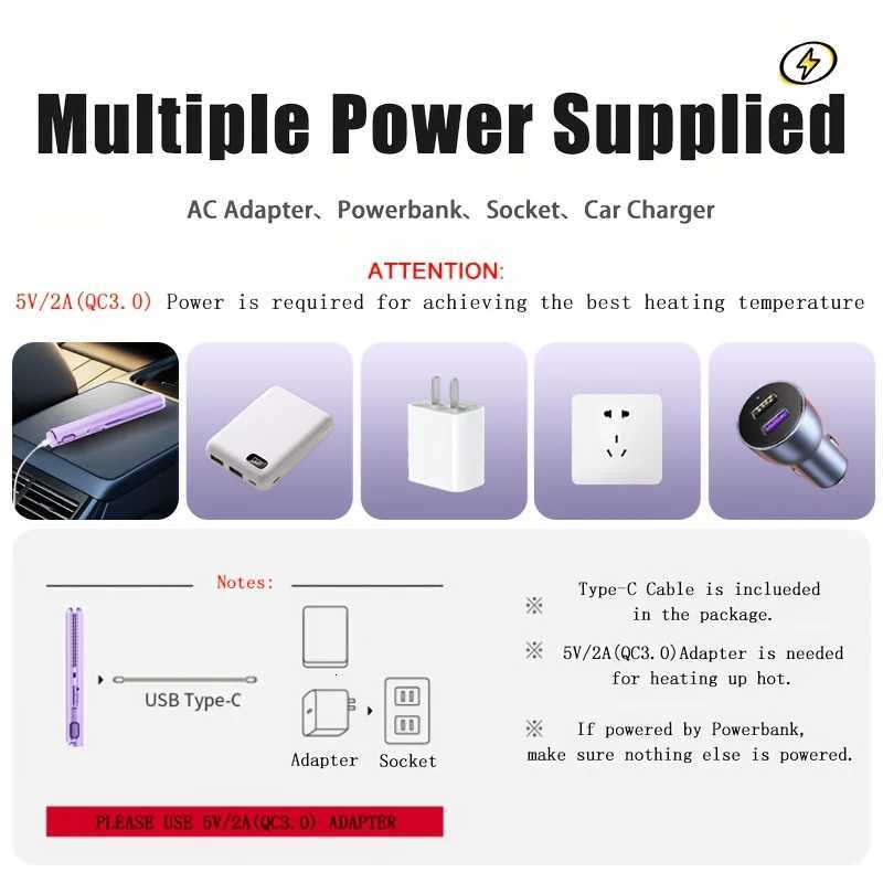 Portable Mini Hair Straightener Lightweight 180 Degrees Celsius Constant Temperature Control Suitable for Bangs and Short HairT251122