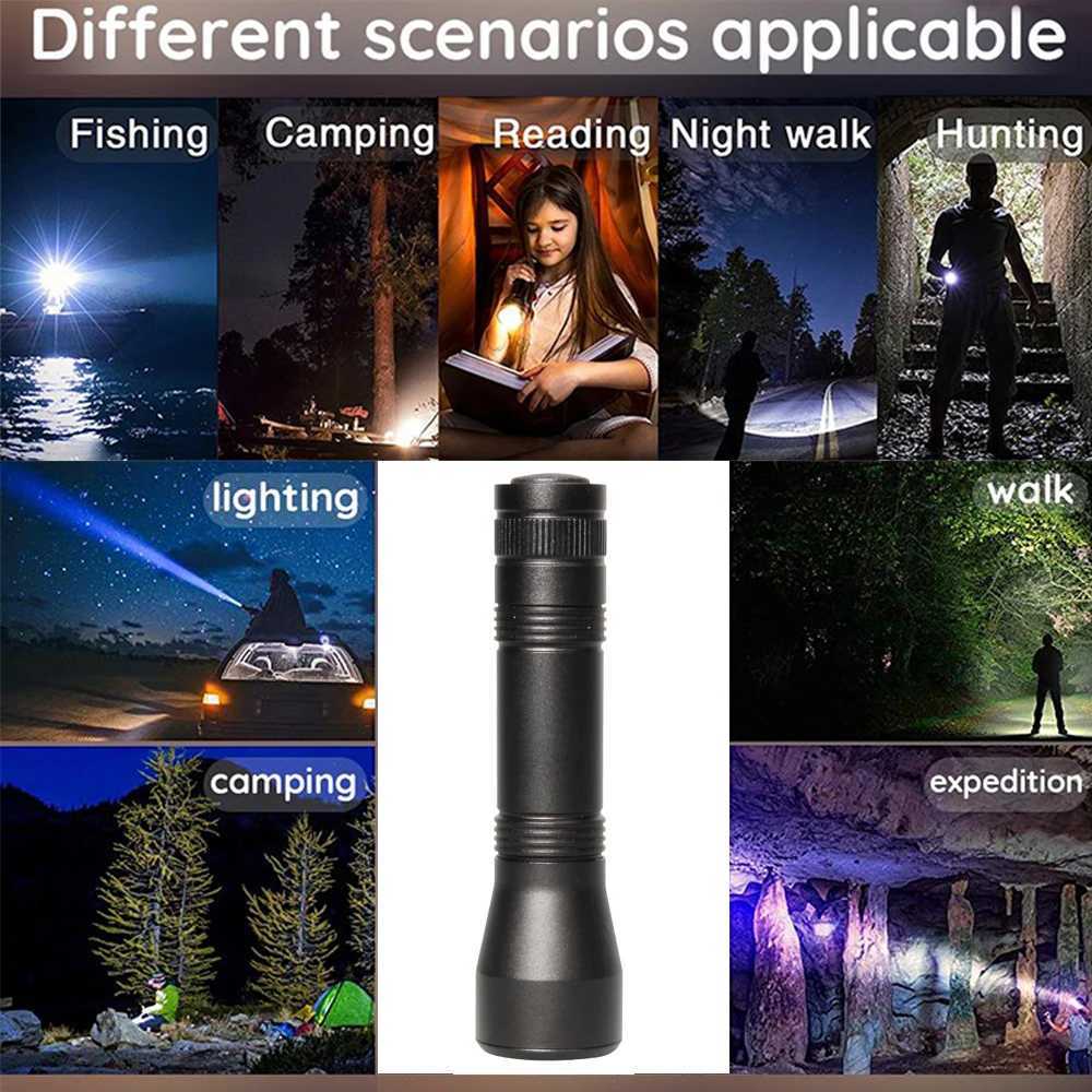 UV Flashlight 395nm Black Light Flashlights Zoomable UV Torch Ultra Violet Light Flashlights Blacklight Flashlight 18650 C251122