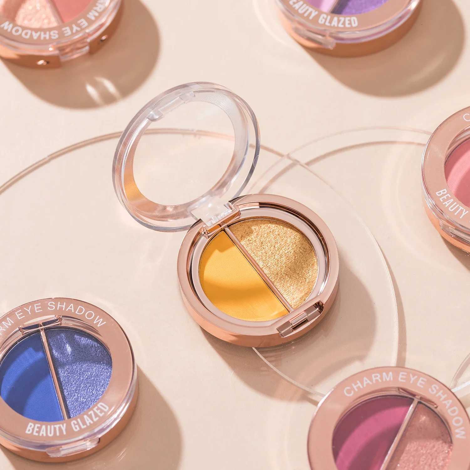 BEAUTY GLAZED 2 IN 1 Eye Shadow Palette Matte Glitter Eyeshadow Neon Nude Red Piow Pigments Shadow Professional Makeup PaletteT251122