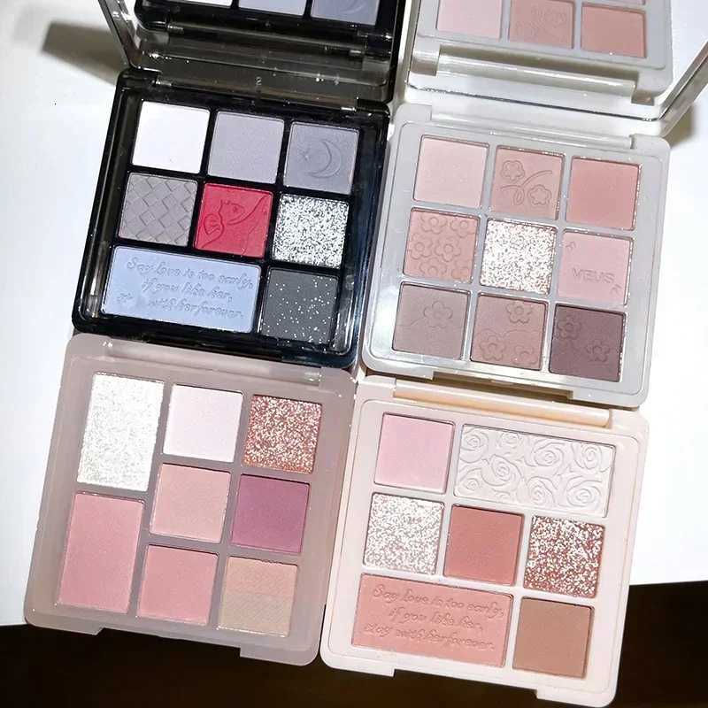 Cement Grey Black Eye Shadow Palette Makeup Eyes Glitter Contour Pigments Palette Pearly Shimmer Fashion Korean Shadow MakeupT251122