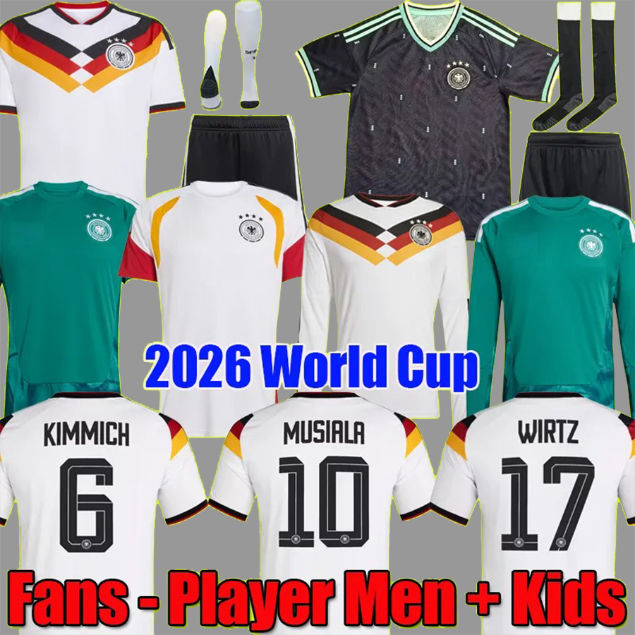 Germany Jersey 2026 World Cup 125TH MUSIALA WIRTZ HAVERTZ KIMMICH Soccer Jerseys Deutschland Trikot KROOS player 26 27 long sleeve Football Shirt men kids women Kit