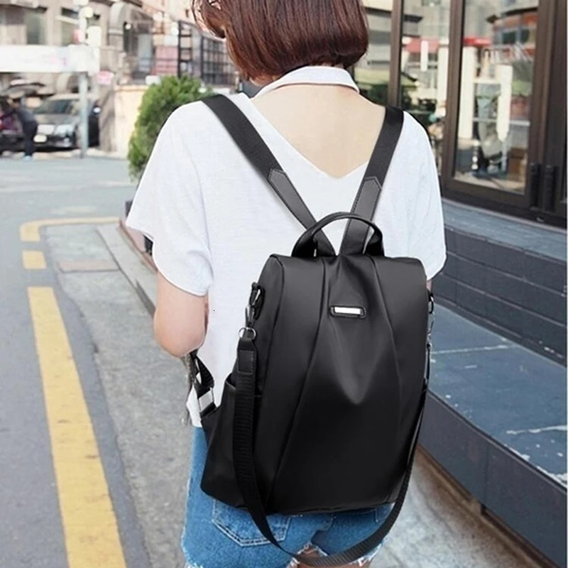 Womens Multifunction Backpack Casual Solid Color School Bag For Girls Fashion Detachable Strap Travel Shoulder 251111