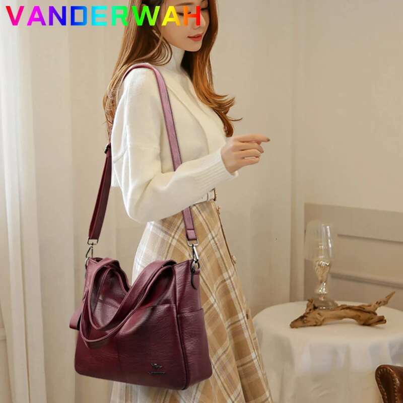 Quality Women S Leather Top Handle Bags Female Shoulder Sac Tote Shopper Bag Bolsa Feminina Designer Handbags For Woman Bag