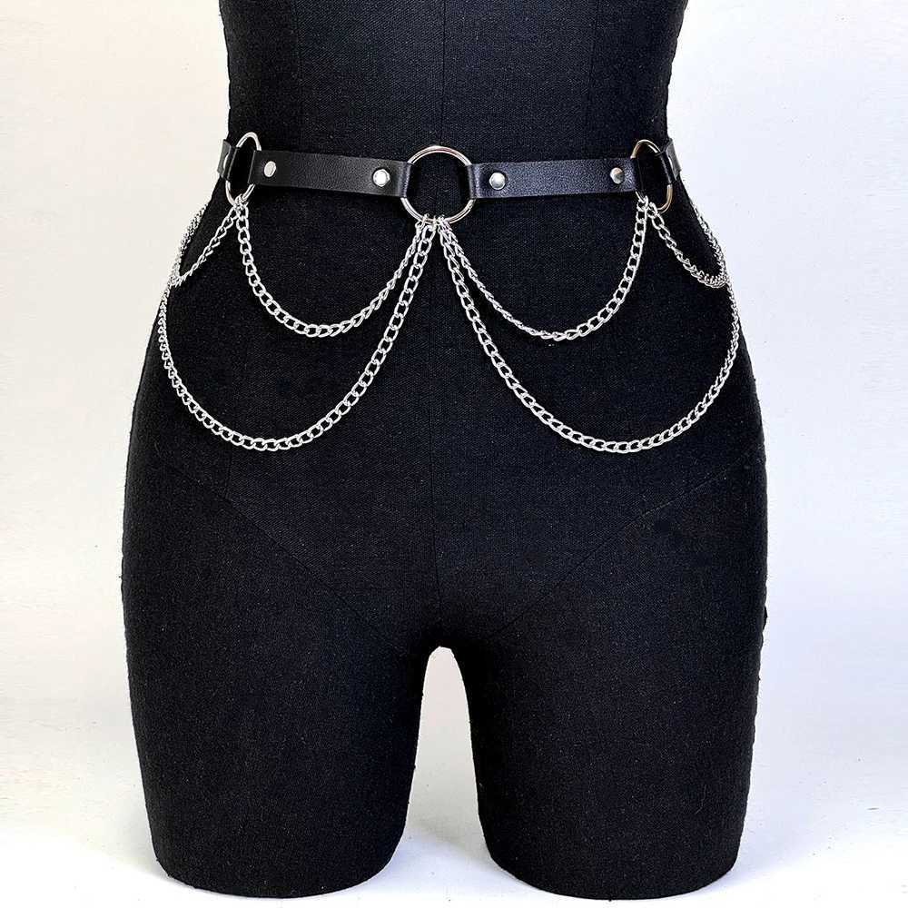 Women Sexy Leather Harness Belt Waist Chain Harness Fashion Waistband Accessory Leisure Punk Gothic Clothing Jewelry Belt J251122