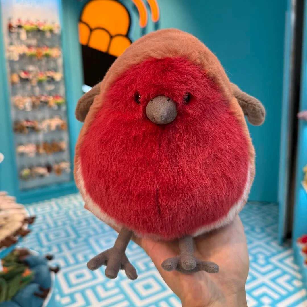 Funny Doll Stuffed Bird Fat Plum Bird Plush Toy Fluffy Plushies Pet Cpanion Toy Ornaments Xmas Gifts Girl C251202