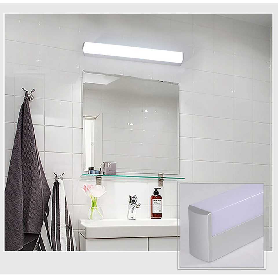 Modern Bathroom Vanity Lights LED Light 12W 25CM 16W 40CM 22W 55CM AC85-265V Front Mirror Toilet Wall Lamp Fixture Waterproof M251122