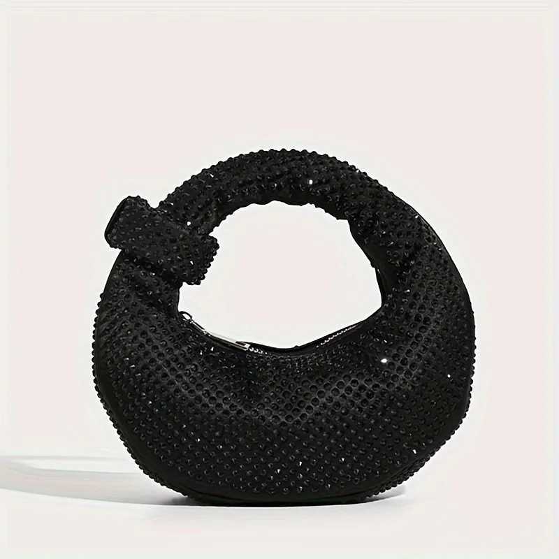 Small Half moon Evening Clutch Party Bags For Women Luxury Designer Handbag 2025 New In Fashion Diamond Chain Shoulder Crossbody K251121