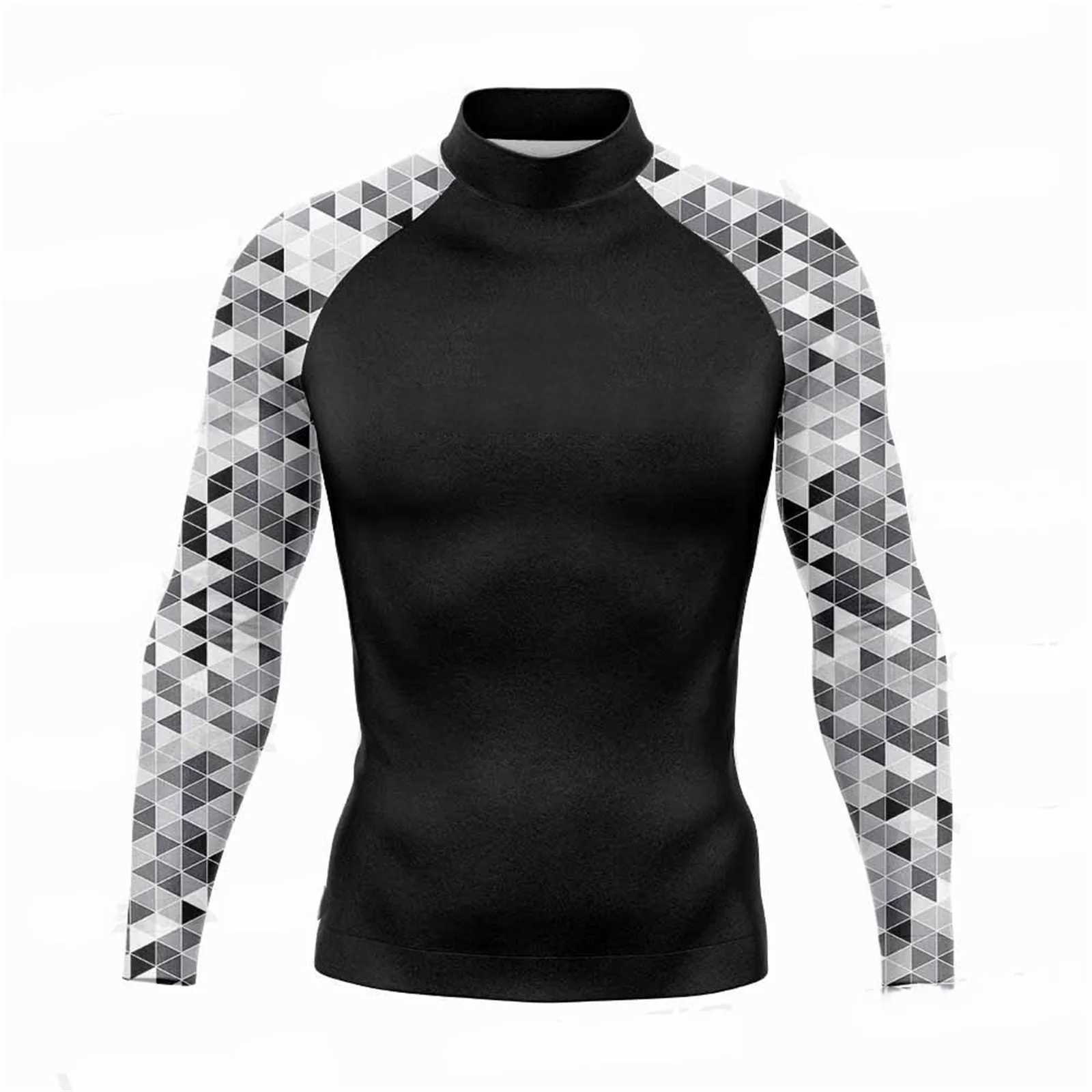 Mens Rush Protective Swimming Shirt Summer UPF 50+UV Sunscreen Quick Drying Beach Fishing Water Shirt Mens W250422
