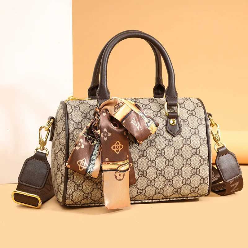 New winter fashion Boston pillow bag versatile shoulder bag printed crossbody handbag for women K251121