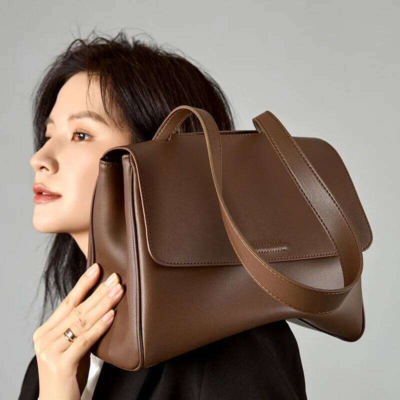 Women Cowhide Genuine Leather Shoulder Bags Ladies High Quality Casual Totes Messenger Bag Female Retro Luxury Designer Handbags