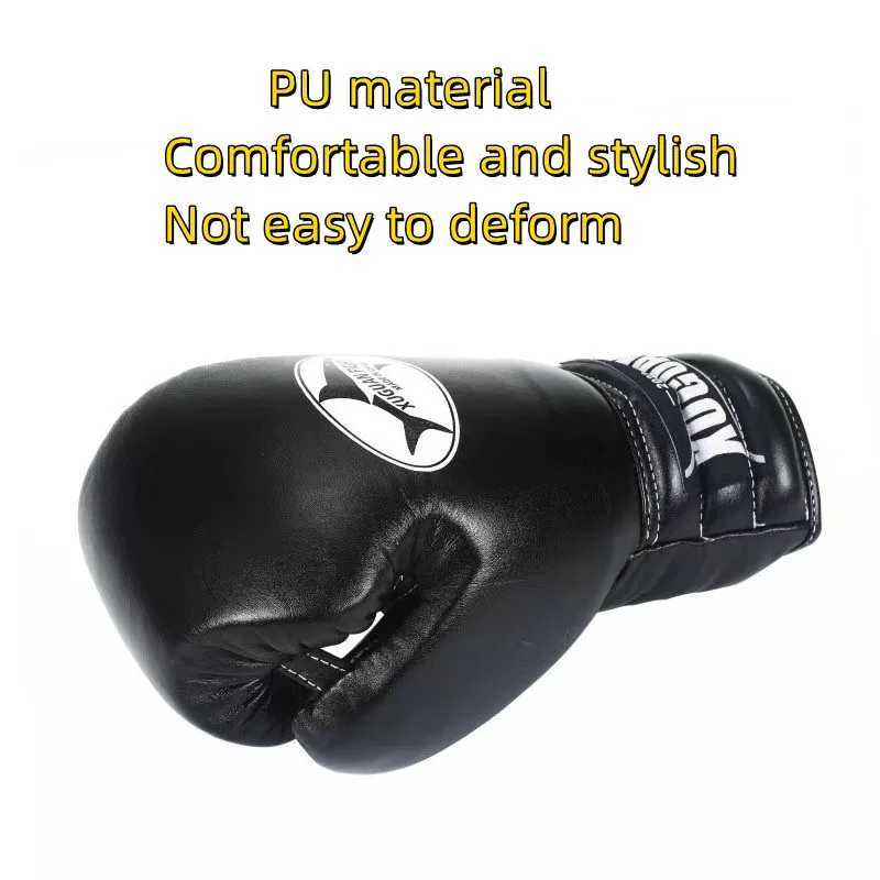 6/8/10/12/14 oz boxing gloves high-quality PU rope MMA Muay Thai training gloves adult Sanda fighting boxing training equipmentXJ250422
