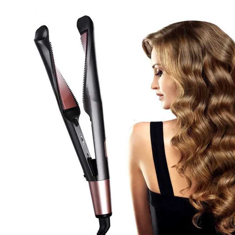 A02V- Tourmaline 3-In-1 Hair Styler-Curler Straightener Waver With LCD Display And Rotating Temperature Control EU PlugT251122