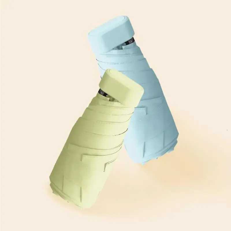 1pc Popular Multi-color Folding Portable Mini Pocket Umbrella Six-fold Umbrella Rainy And Sunny Dual-use UmbrellaM251122