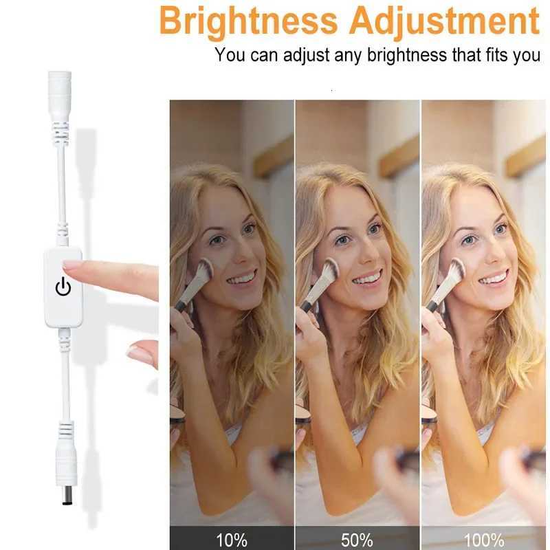 LED Makeup Mirror Lights 12W EU US Eye Protection Hollywood Vanity Lamp Touch Switch for Atmosphere Cabinet Wardrobe Lighting M251122