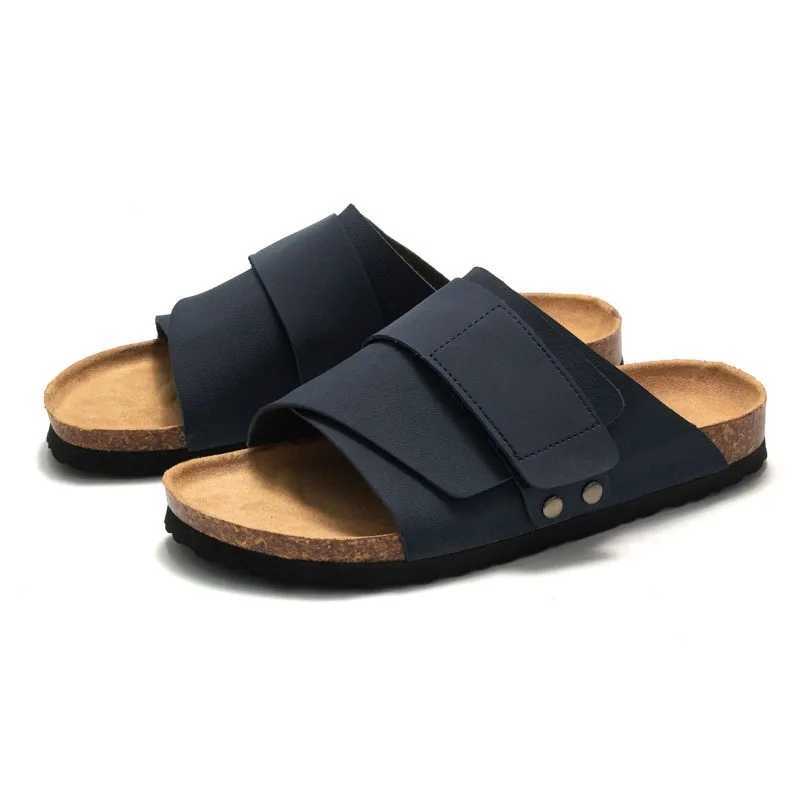 Mens Cork Slippers Casual Breathable and Comfortable Sandals Summer Flip up Slippers Beach Mill Outdoor Non slip Shoes Young and Fashionable Couple M2
