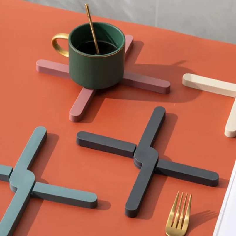 1/2pcs Foldable Silicone Heat Resistant Placemat Non-Slip Table Mat Multi-purpose Pot Holder Dish Plate Coaster Kitchen Dining C251122