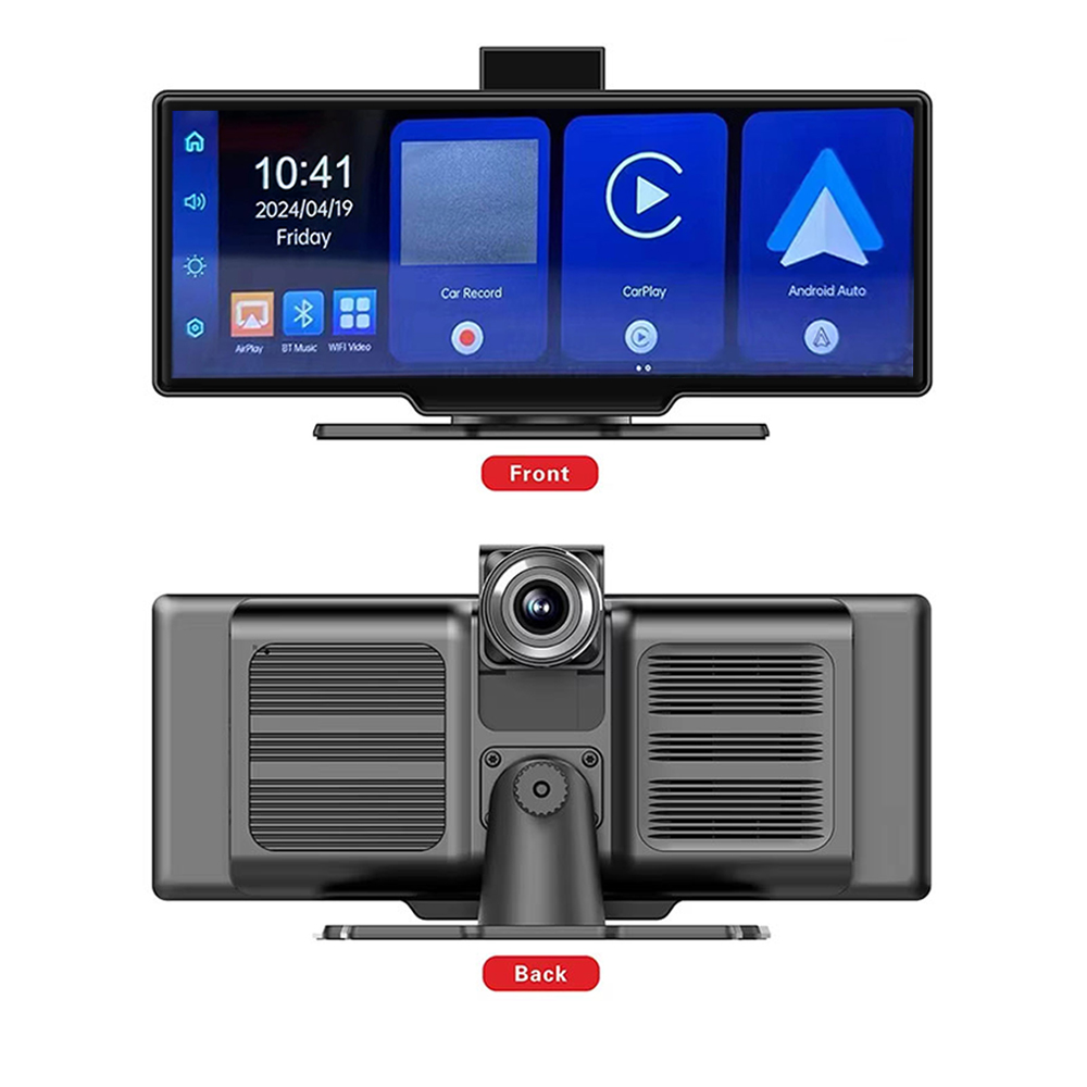H105F 10.26 Inch 2.5d In-cell IPS Touch Screen Carplay Screen 1080P Dash Camera Car Monitor Caprlay & Android Auto Car Screen
