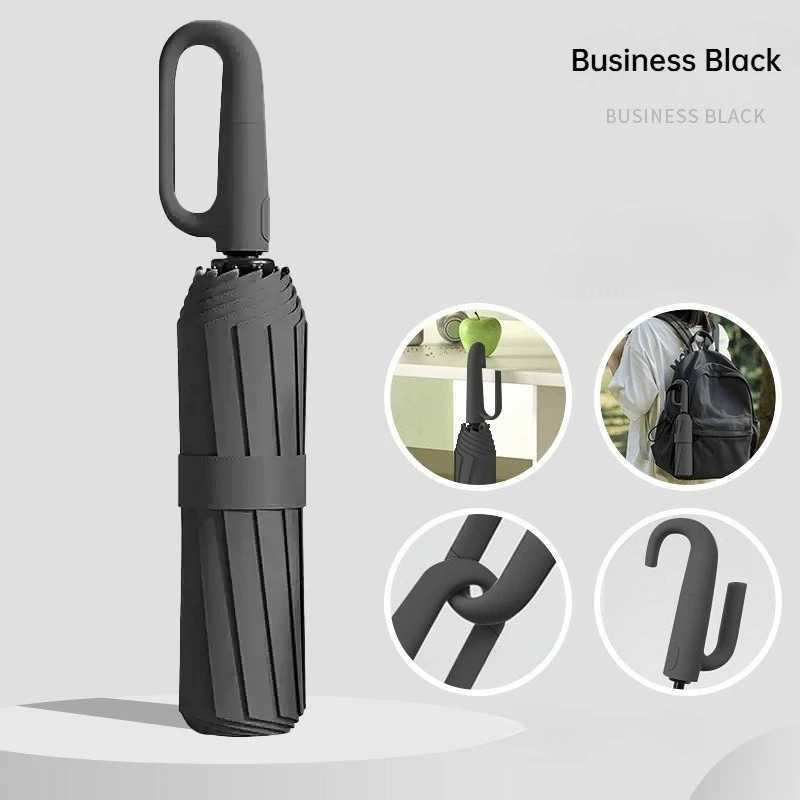 Fully automatic 60 bone buckle wind and rain dual-use sunshade folding business umbrella with multiple colors to choose fromM251122