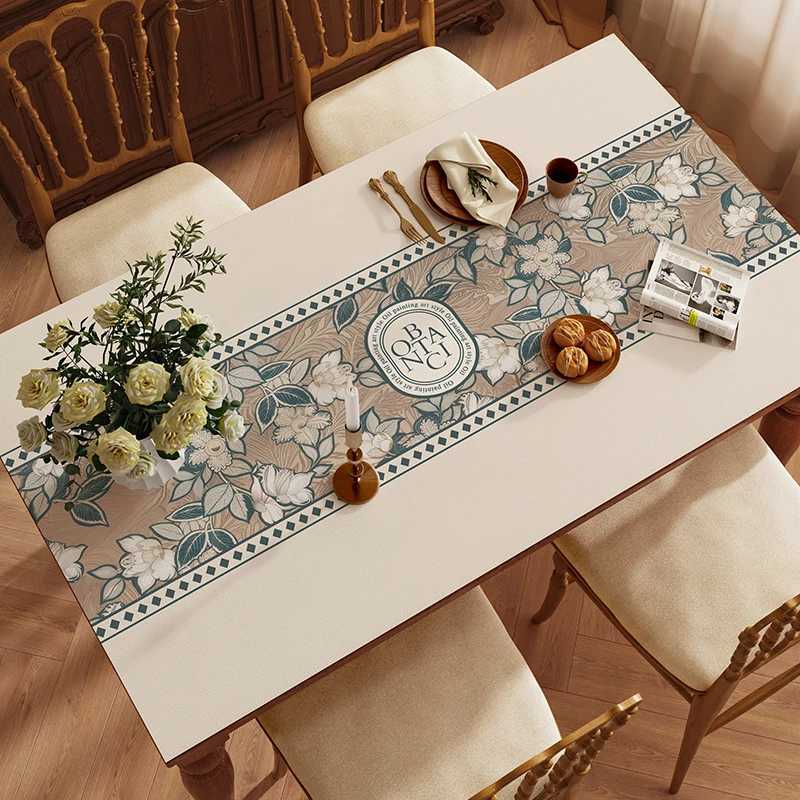 American table mat light luxury high sense kitchen table mat living room table protective mat office desk waterproof tablecloth C251122