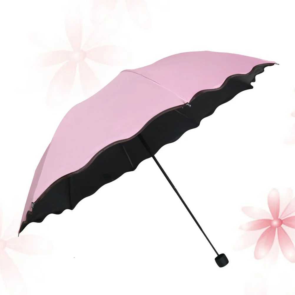 8 Ribs Leaf Brim Umbrella Fashion Foldable Uv Resistant Sunscreen Rain Protection Flower Patterned UmbrellaM251122