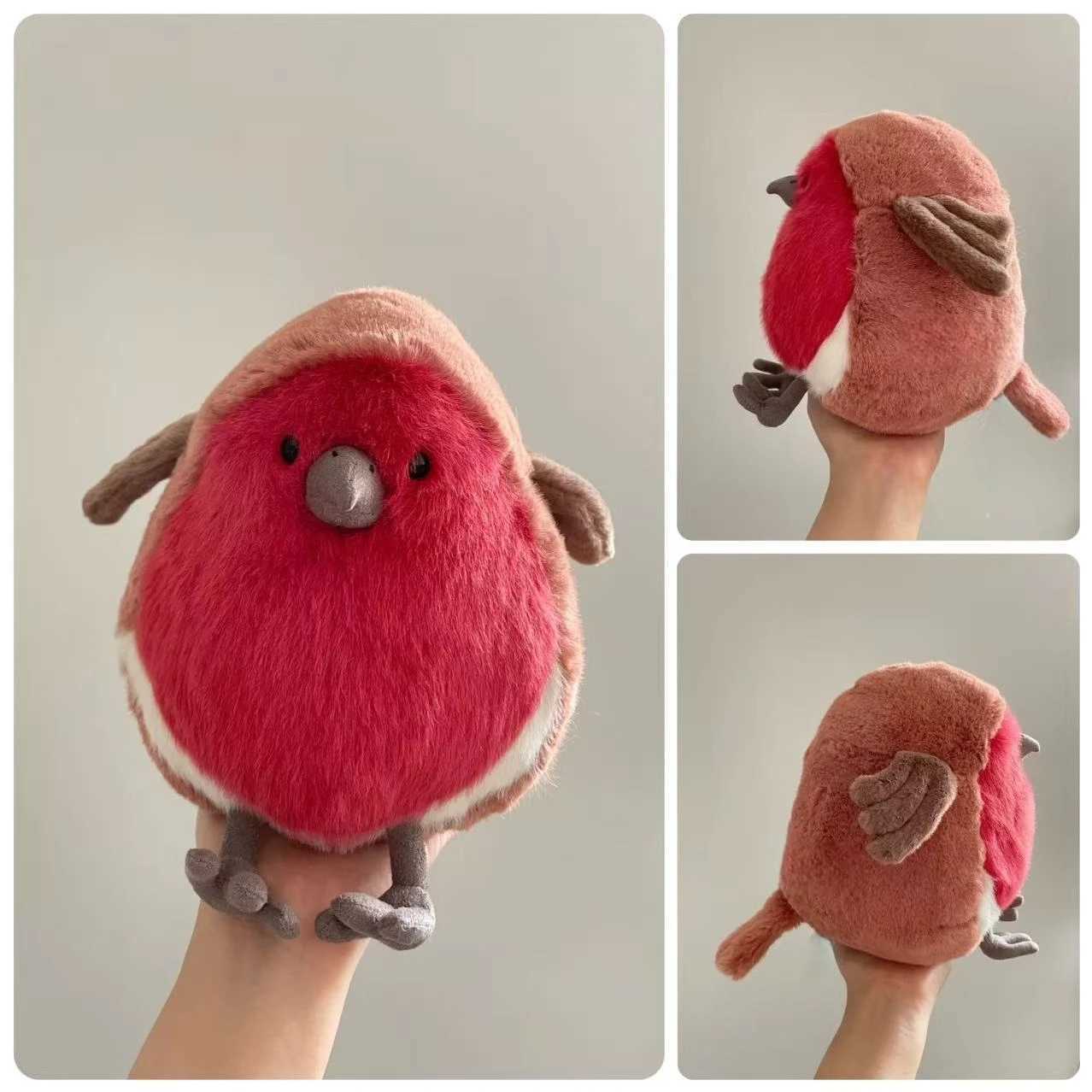 Funny Doll Stuffed Bird Fat Plum Bird Plush Toy Fluffy Plushies Pet Cpanion Toy Ornaments Xmas Gifts Girl C251202