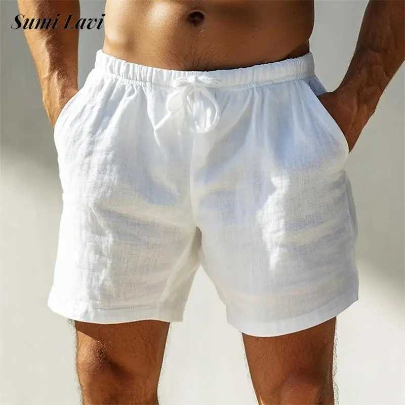 Vacation new casual mens solid color shorts 2025 spring/summer beach casual loose shorts mens fashionable dress shorts W250422