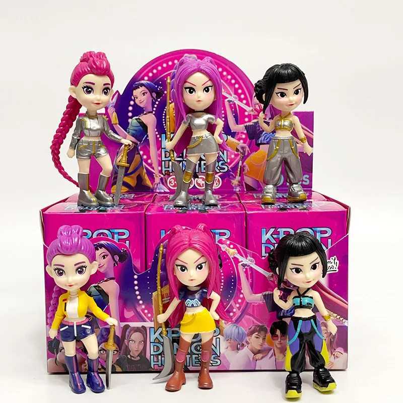 6PCS/Set Kpop Demon Hunters Figure Model ToyBlind box Pvc Cartoon Gaming Peripherals Desk Decoration Collection for Kid D260321