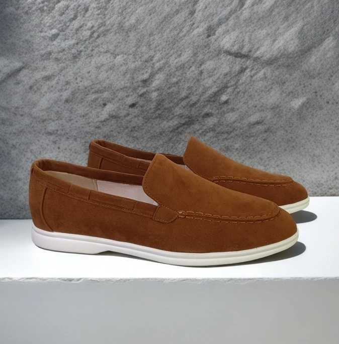 Classic Suede Leather Loafers Men Casual Shoes Luxury Brand Mens Breathable Slip on Driving Shoes X251122