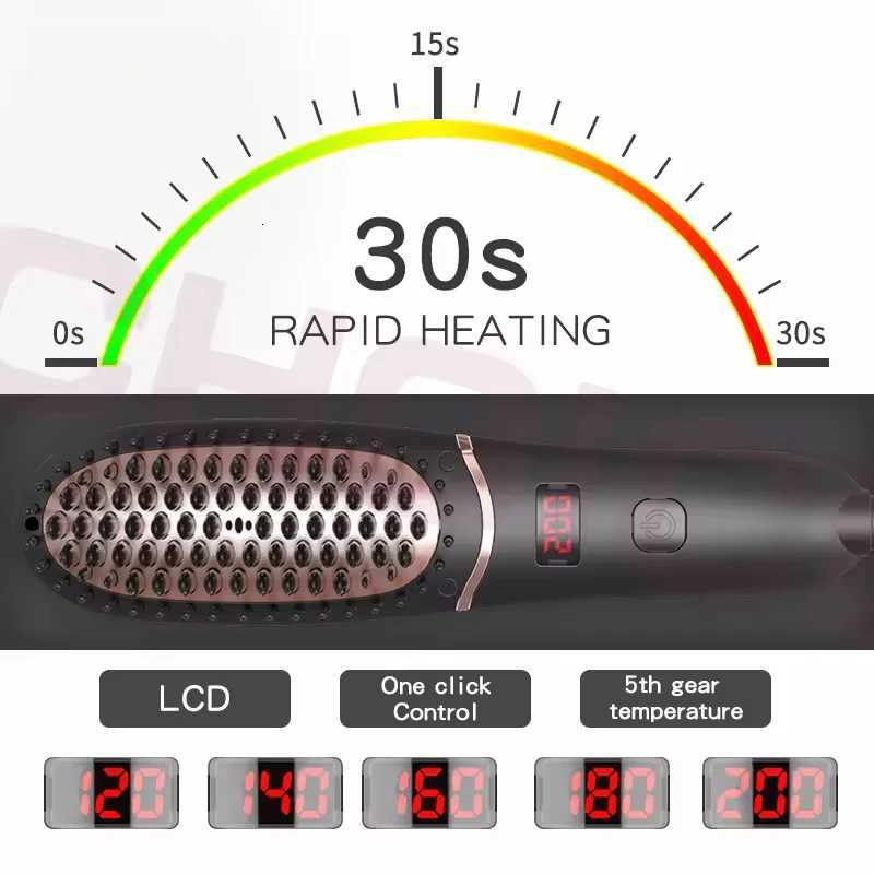 LED display facial hair straightener Multi-function fast heating hair straightener mini electric hair straightenerT251122