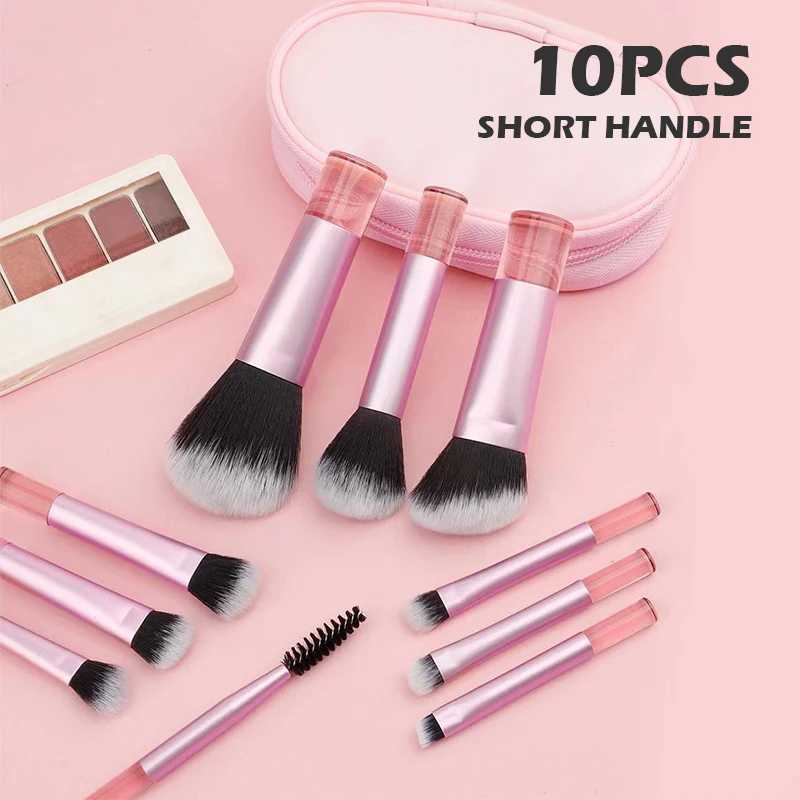 10 color Mini makeup brush Travel portable Makeup Tool - Palm Brush Professional travel makeup brush set Beauty Tools C251122