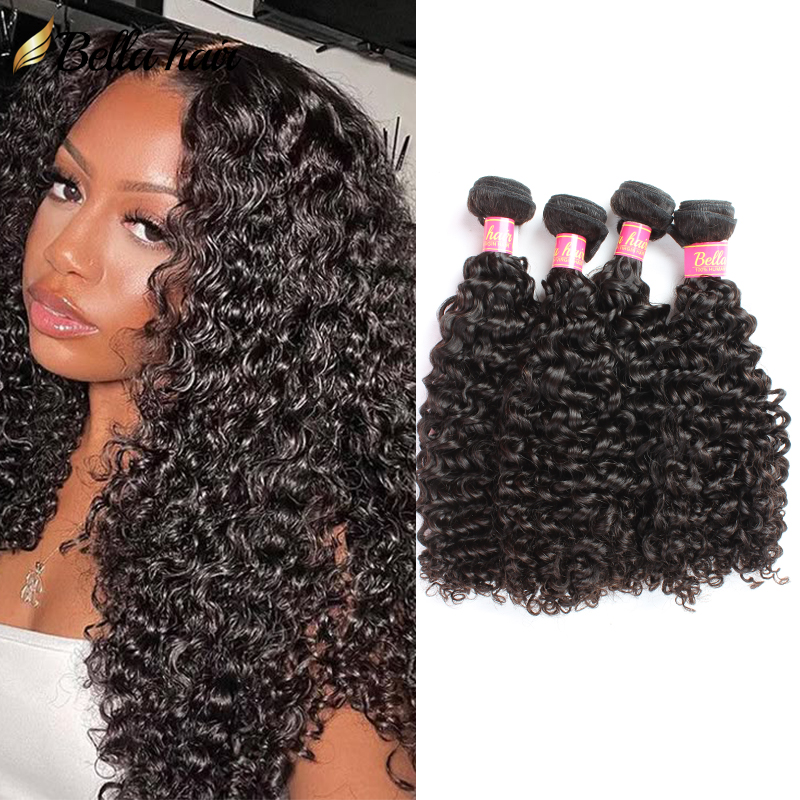 Bella Hair 8-34inch Grade 8A Malaysian Virgin Hair Weft Unprocessed Natural Color 3/4PCS/Lot Curly Wave for Sale Wholesale Vendor Remy Curly Weave Bun