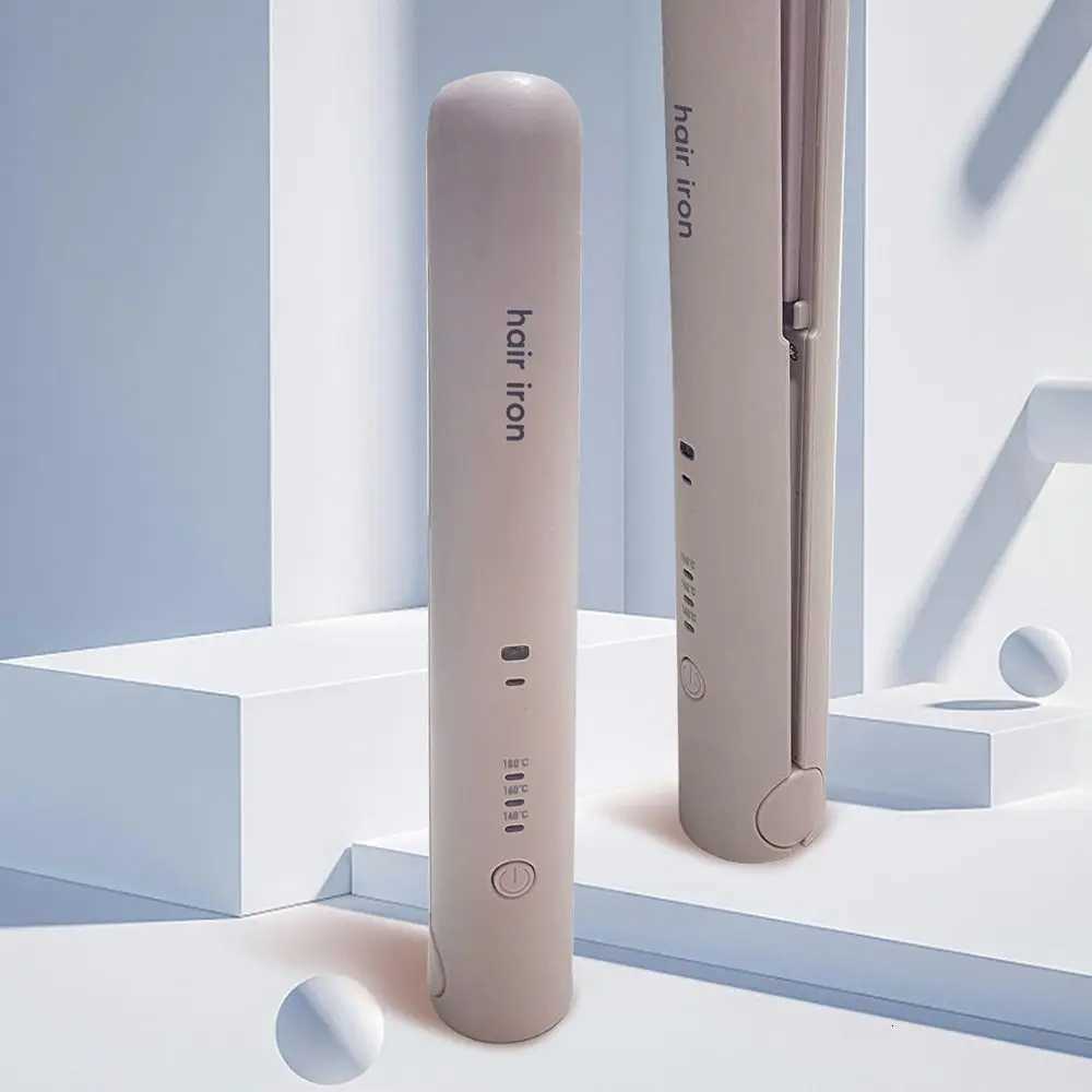 New Wireless Hair Straightening Mini 2in1 Hair Curler Improve Frizzy Hair Fast Heating Splint for Student DormitoryT251122