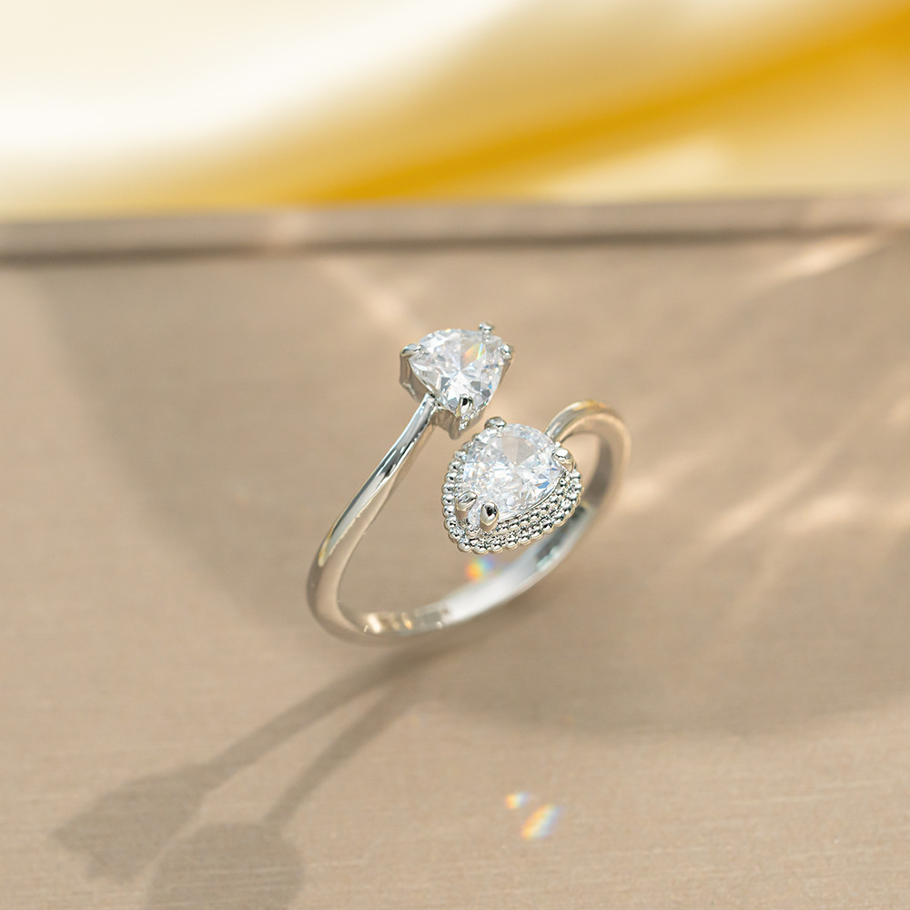 Adjustable opening ring High quality gold designer diamond ring rings designer for women engagement men love ring gold rings New Ladies Ring Luxury La - view 9