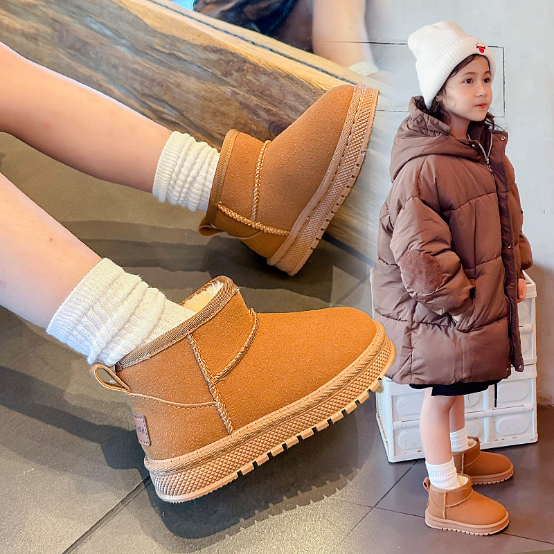 Toddler 2025 Fashion Girls Boys Snow Warm Kids Boots Walkfashion Boy Winter Cotton Shoes Size 26 - 37 dh1922389