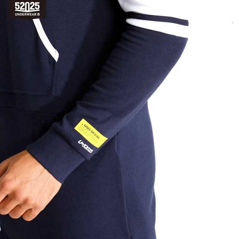 52025 Mens Hooded Jumpsuit One-Piece Cotton Pajamas Comfortable Hooded Lounge Onesie for Men Relax in Style and ComfortW251122