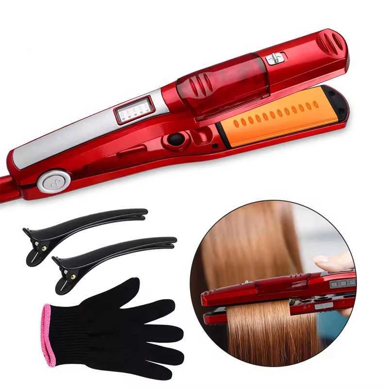 rofessional Salon Wet Dry Fast Styler Wet and Dry Dual Use Ceramic Lat Iron Steam Hair StraighterT251122