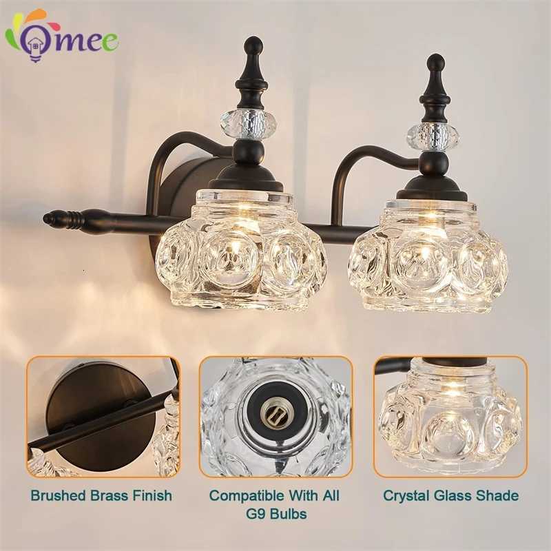 Modern Gold Luxury Crystal Wall Lamp Living Room Decoration Study Bedroom Bathroom Mirror Front Home Led Indoor Light Fixture M251122