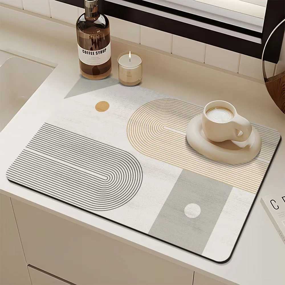 Coffee Mat Absorbent Dish Drying Mat for Countertops Absorbent Dish Drying Mat for Kitchen Counter C251122