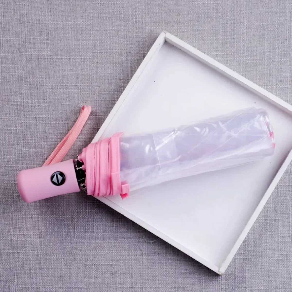 Fully-automatic Portable Automatic Transparent Womens Rain UmbrellaM251122