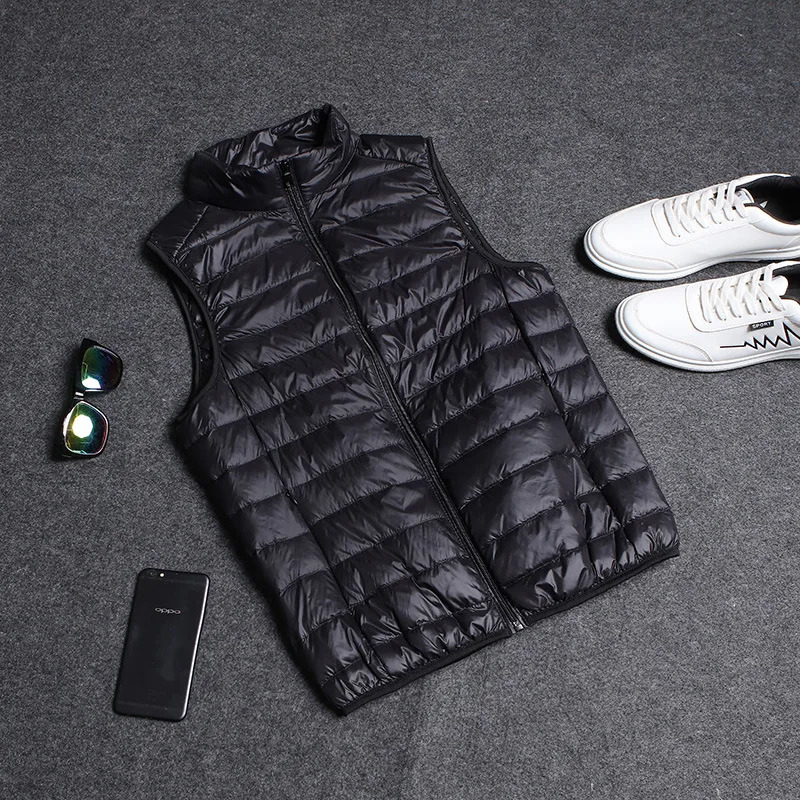Coat Ultralight Sleeveless Puffer Vest Jacket Ultra Thin Warm Lightweight Down Waistcoat Winter Men Duck Coats 251110