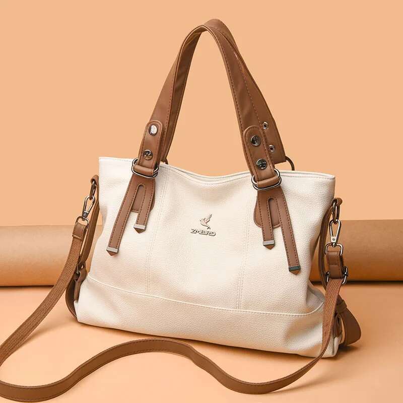 Cow Handbag Women Genuine Leather Shoulder Bags Natural High Quality Cowhide Crossbody Large Capacity Messenger Bag Bag