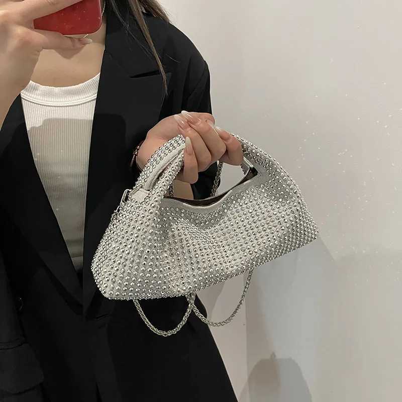 Shiny Crystal Clutch purse bucket Shoulder bag rhinestone Handmade purses and handbags luxury Designer Evening clutch Bag Purse K251121