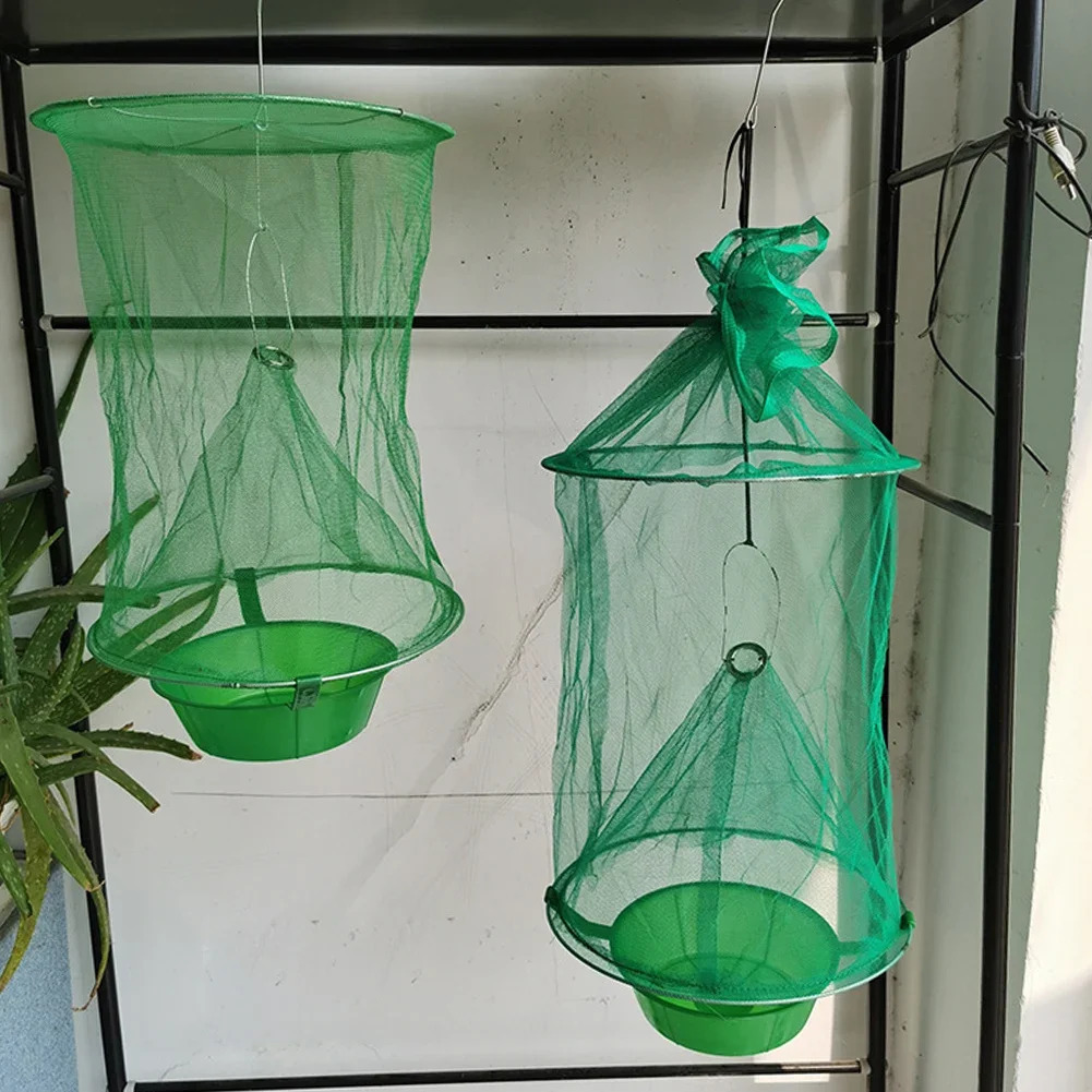 Hanging fly net trap foldable insect pest practical outdoor courtyard garden control tool 250422