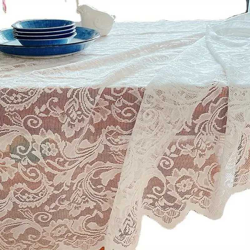 1pc new style French peony lace tablecloth suitable for parties dining table and home decoration C251122