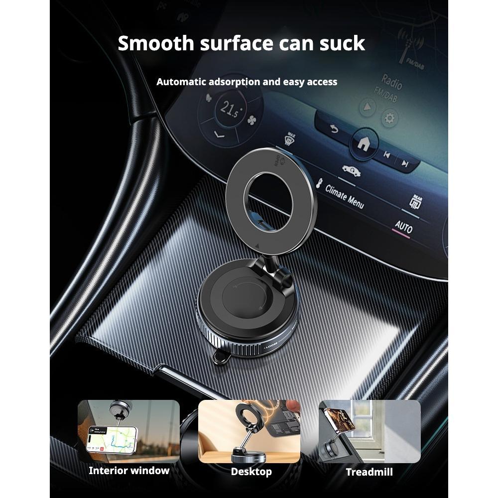 Magnetic car multi-function vacuum suction universal folding lazy mobile phone holder