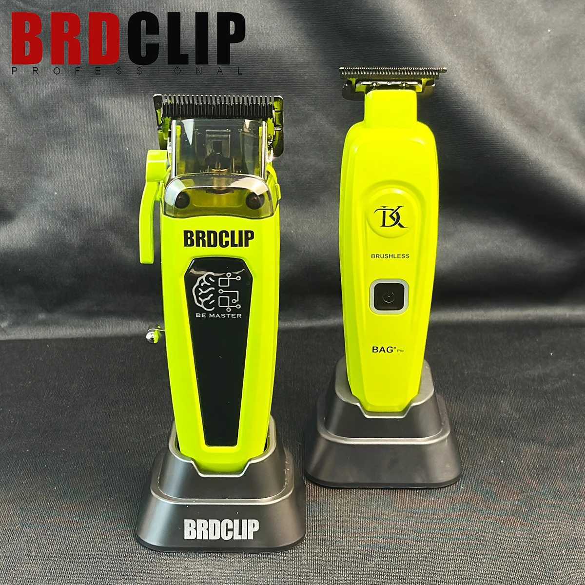 BRCDIP Professional Barber Hair Clipper Kit Base Charger 7500RPM Barber DLC Blade Salon Mens Barber W250422