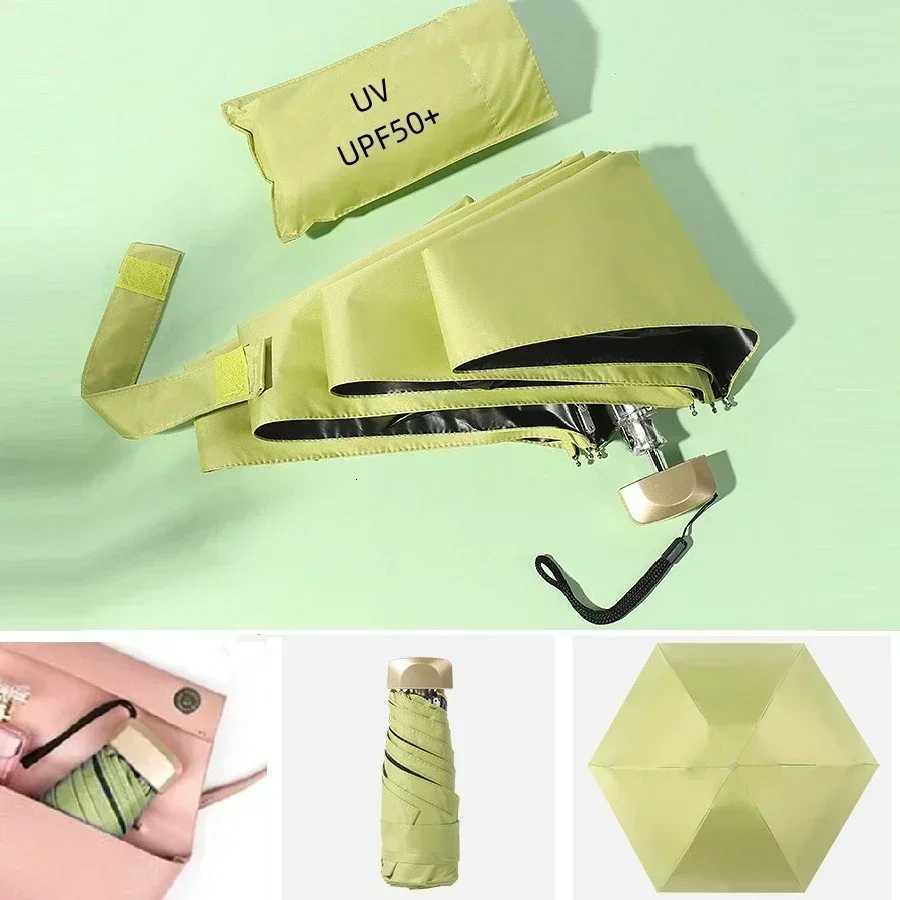 Sun Umbrella 1Pc Mini Pocket Rain Umbrella Vinyl Folding UV Ultraviolet Protection Sun Shade Pocket Parasol CapsuleM251122